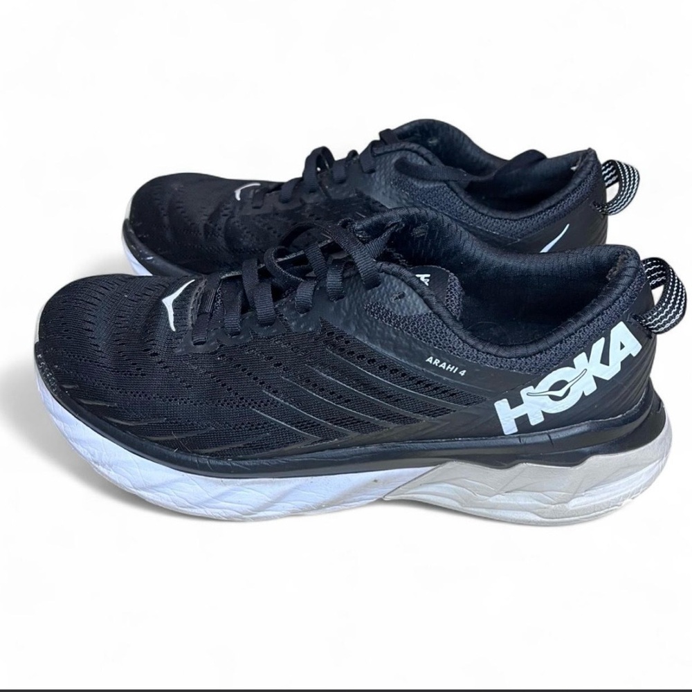 Hoka Women’s 7.5 Black Athletic Shoes Arahi 4 - Picture 7 of 8